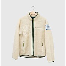 Fleece teddy scouterna beige med gröna detaljer