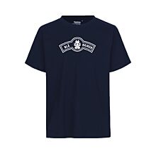 Blå Hajken T-shirt Insvängd Marin